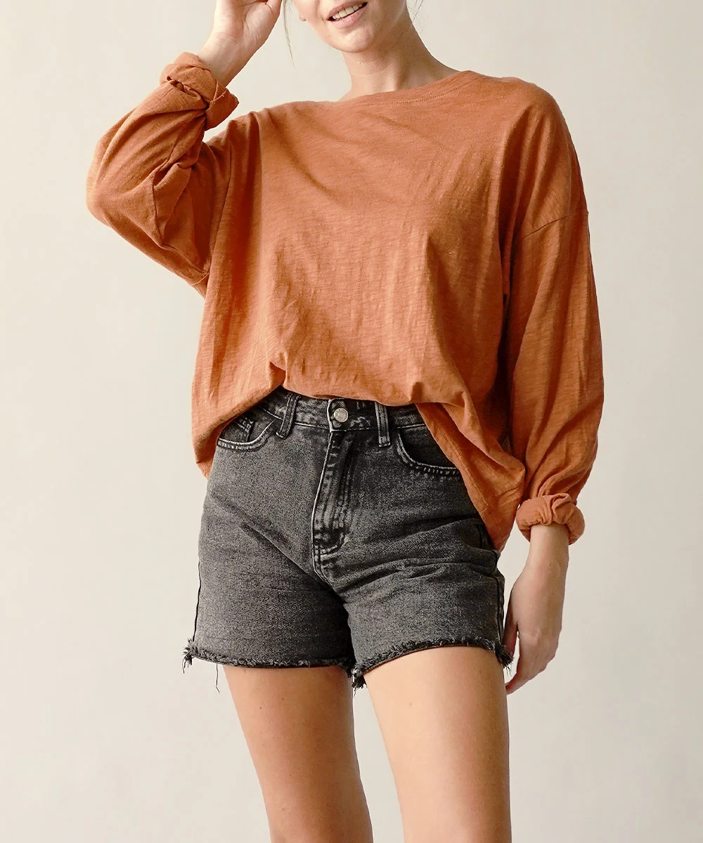 Laid-Back Cotton Slub Top — photo 1